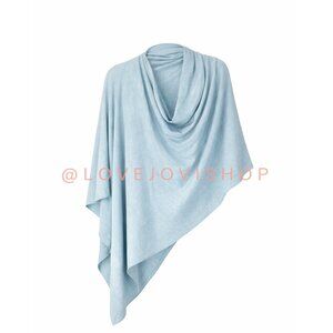 Feminine | NWT! Light Aqua Poncho with Gorgeous Drape by Alain Gerard | One Size
